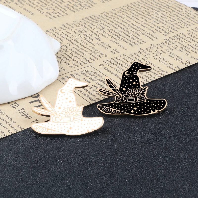 Funny Witch Hats Enamel Brooches - Image 8