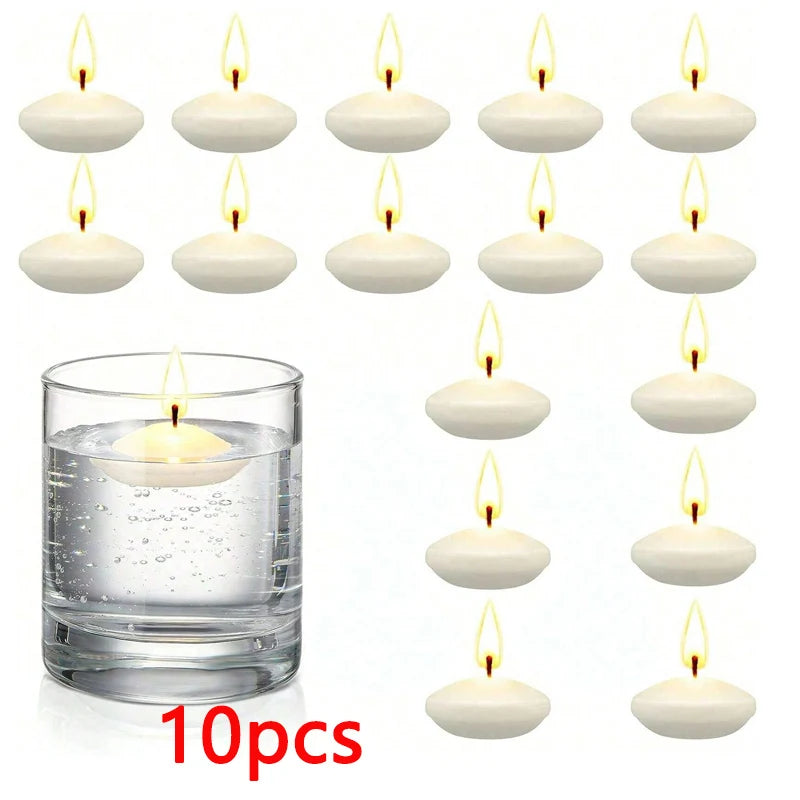6/10/16PCS Unscented Floating Disc Candles - Image 7