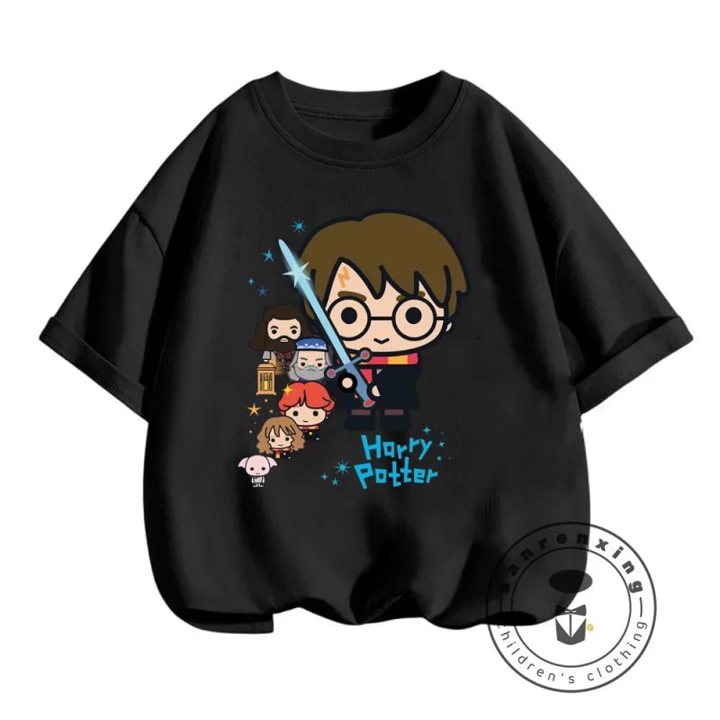 Kids Boys & Girls Cartoon Anime Harry Potter T-Shirt - Image 10