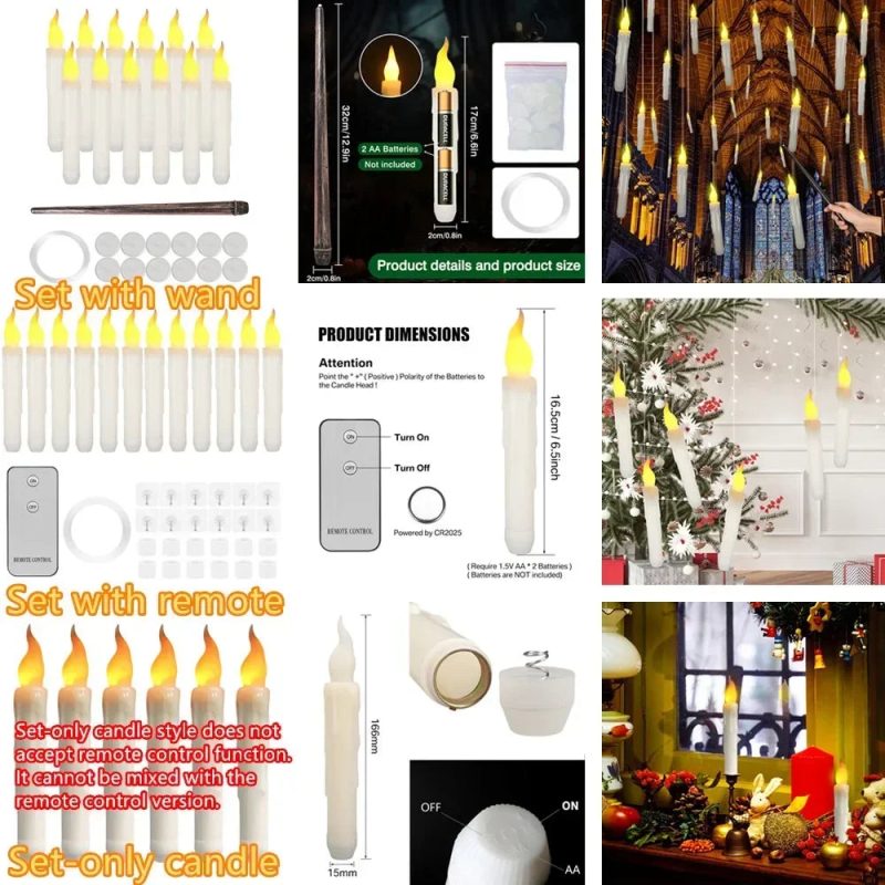 Floating LED Candles with Magic Wand Remote - Image 5