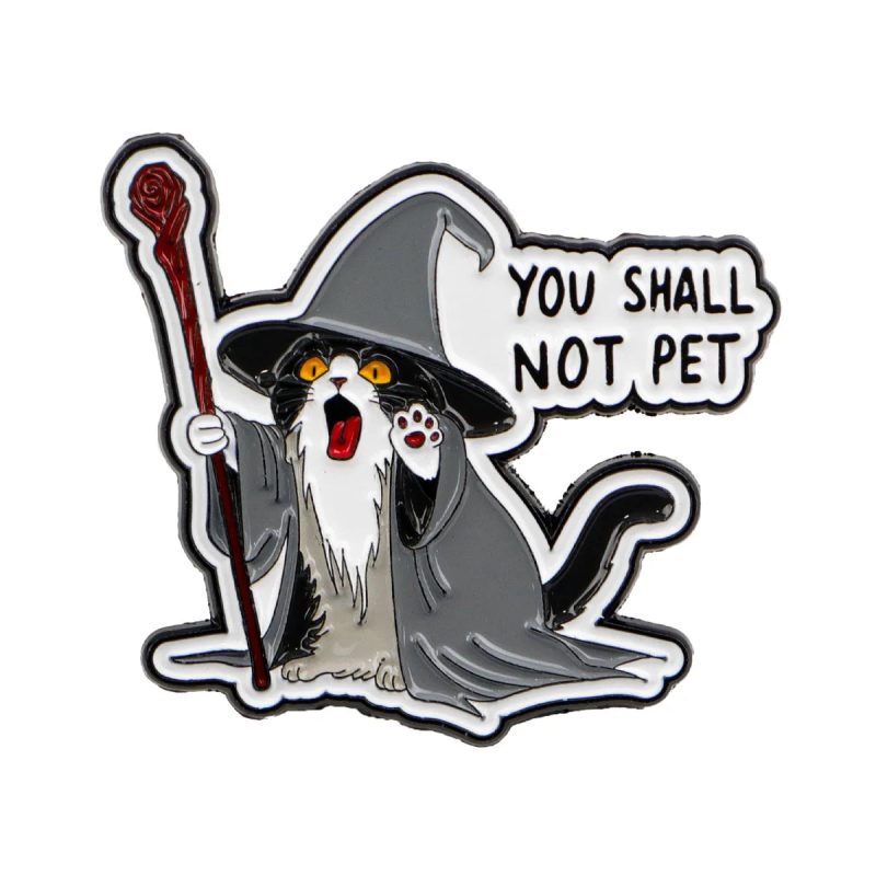 Cute Wizard Cat Enamel Pin – Funny Witch Badge - Image 6