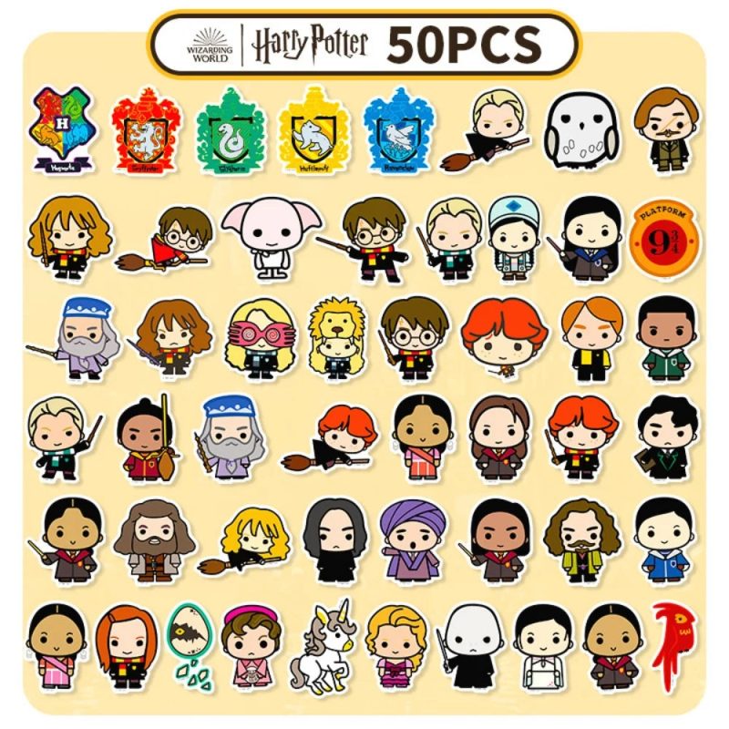 50Pcs Harry Potter Waterproof Stickers – Q Version Cartoon - Image 9