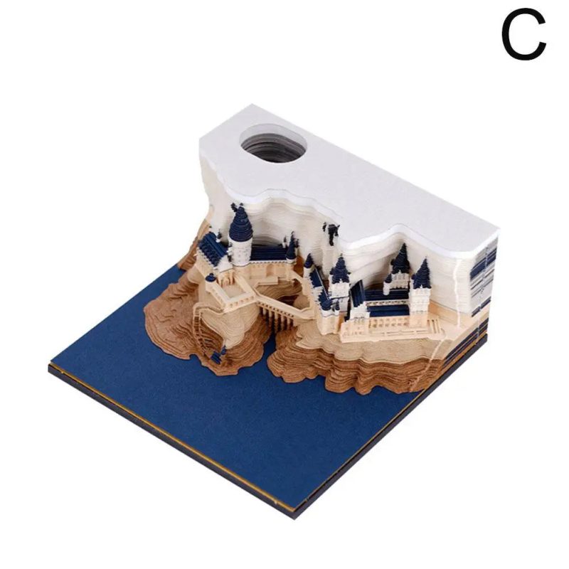 Magic Castle 3D Notepad with 2025 Calendar & LED Light - Image 7