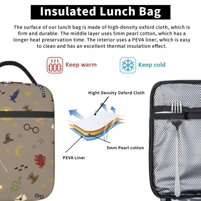 Cartoon Harries Magic World Insulated Lunch Tote Bag - Image 5