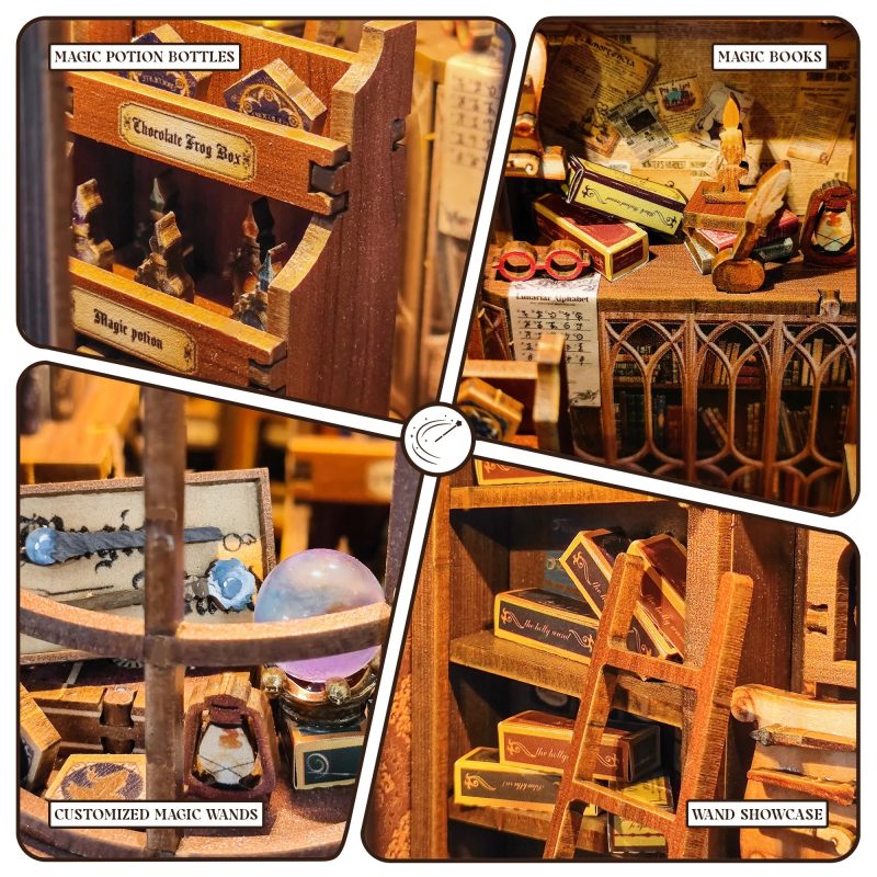 DIY Wooden Magic Wand Book Nook Kit - Image 6