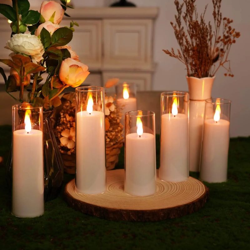 6–60PCS Acrylic Glass LED Flameless Candles - Image 5