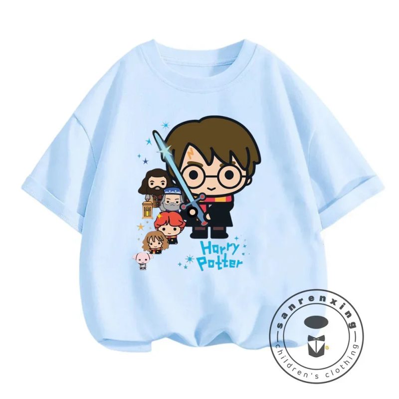Kids Boys & Girls Cartoon Anime Harry Potter T-Shirt - Image 8