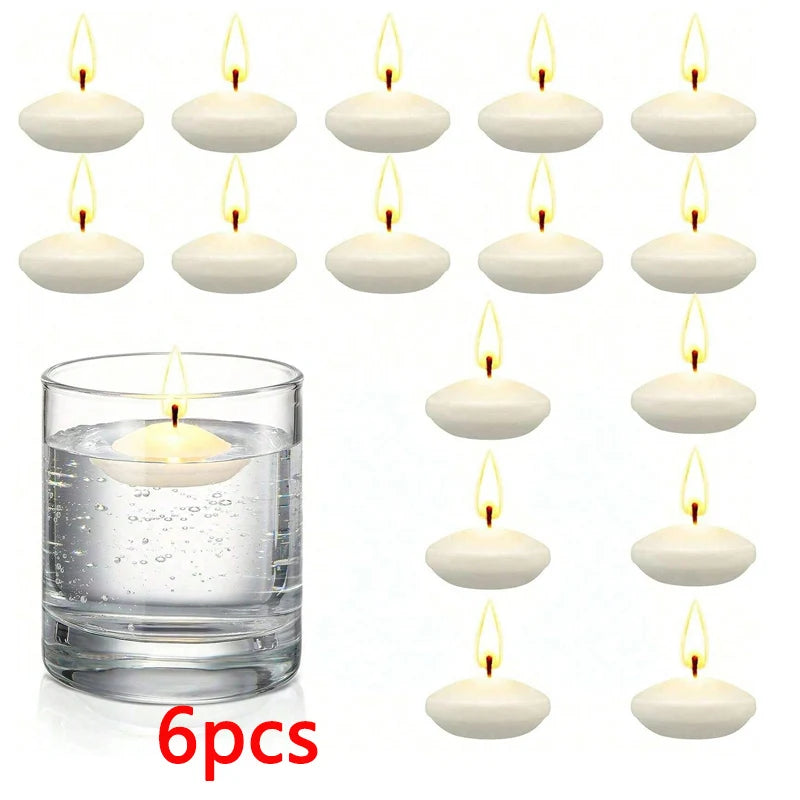 6/10/16PCS Unscented Floating Disc Candles - Image 8