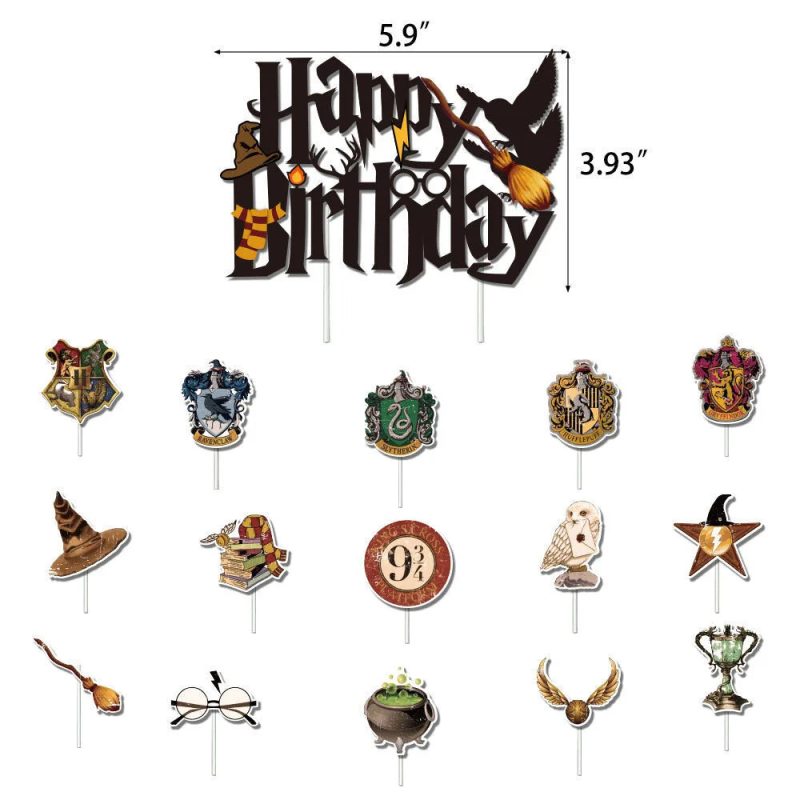 Cartoon Magician Harry Potter Cupcake Toppers - Image 6