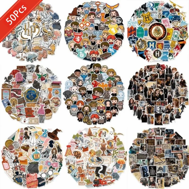 50Pcs Harry Potter Waterproof Stickers – Q Version Cartoon - Image 2
