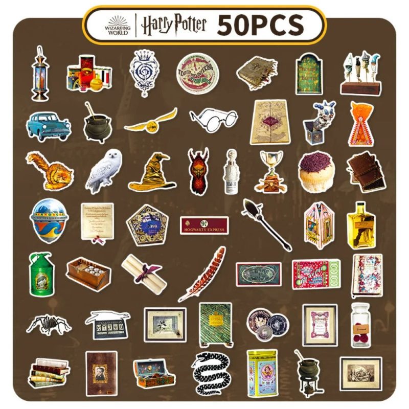 50Pcs Harry Potter Waterproof Stickers – Q Version Cartoon - Image 10