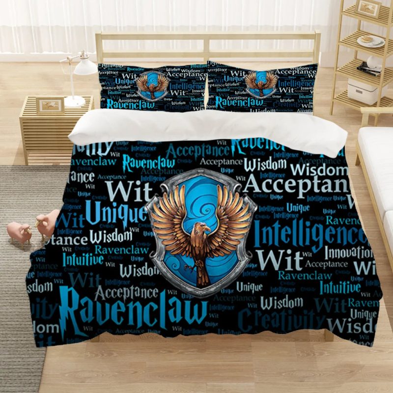 Marauder’s Map Four Magic College 3PCS Duvet Cover Set - Image 15